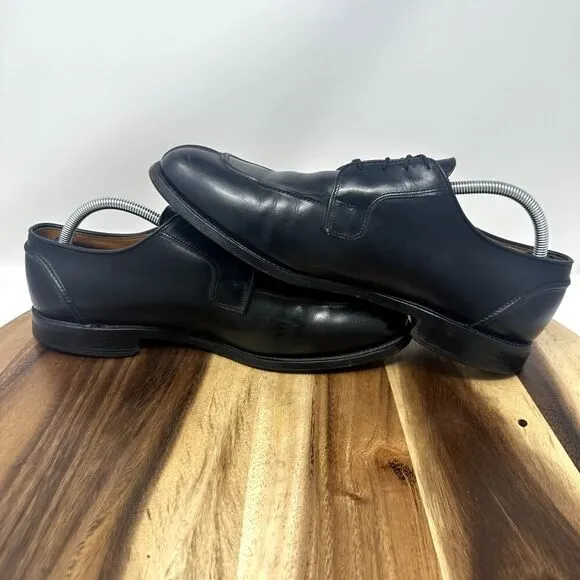 Allen Edmonds Hancock Dress Men's 10.5 D Black Leather Split Toe Oxford Shoes
