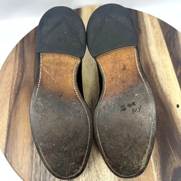 Allen Edmonds Hancock Dress Men's 10.5 D Black Leather Split Toe Oxford Shoes