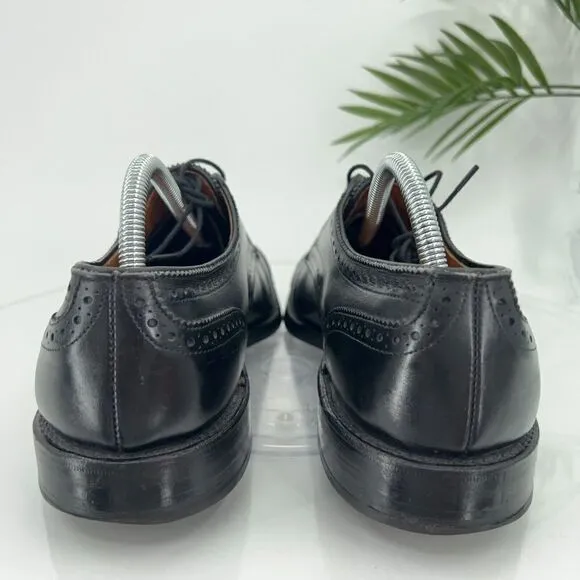 Allen Edmonds Lexington Oxford Mens 9.5 D Black Leather Dress Shoes Cap Toe