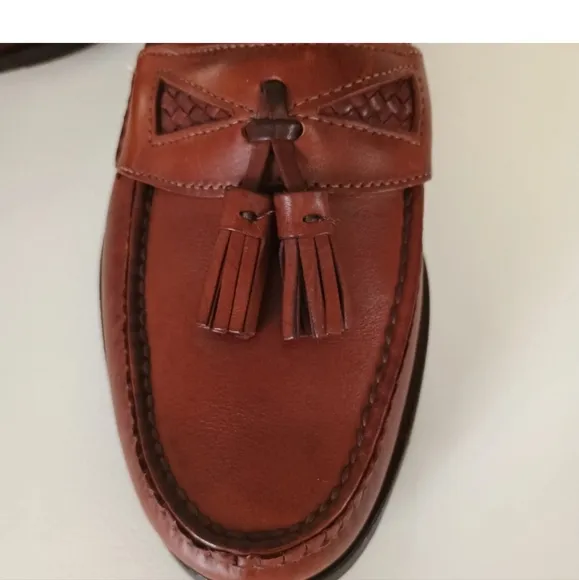 Allen Edmunds Mayfield Brown Loafer Shoe Tassel Size 8.5 D USA Made