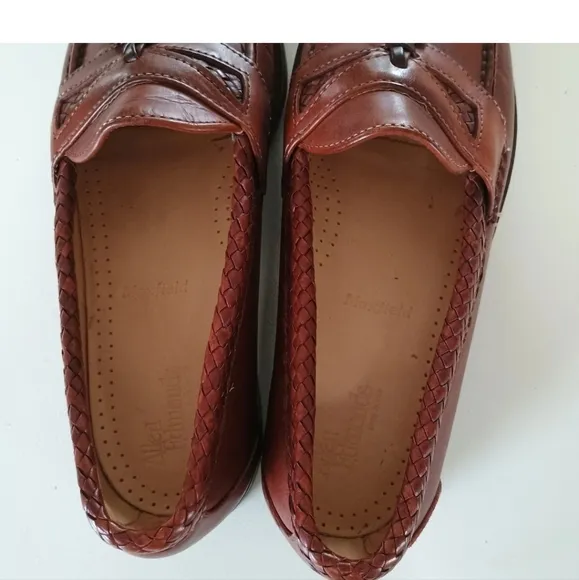 Allen Edmunds Mayfield Brown Loafer Shoe Tassel Size 8.5 D USA Made