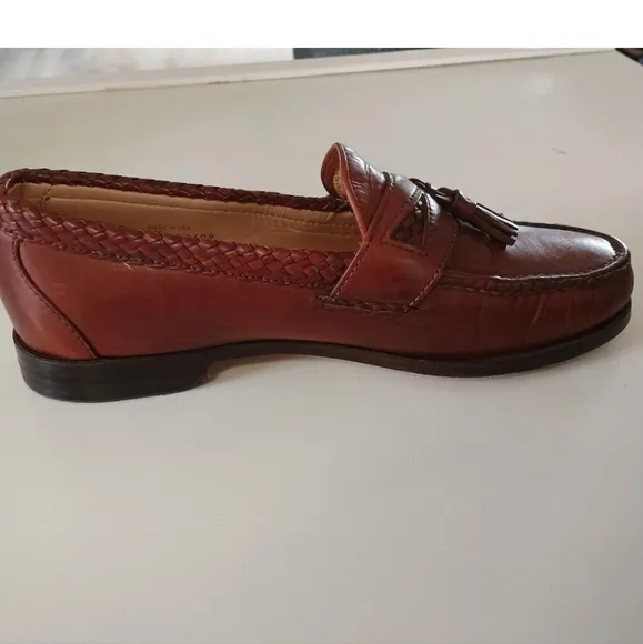 Allen Edmunds Mayfield Brown Loafer Shoe Tassel Size 8.5 D USA Made