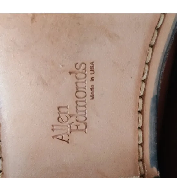Allen Edmunds Mayfield Brown Loafer Shoe Tassel Size 8.5 D USA Made