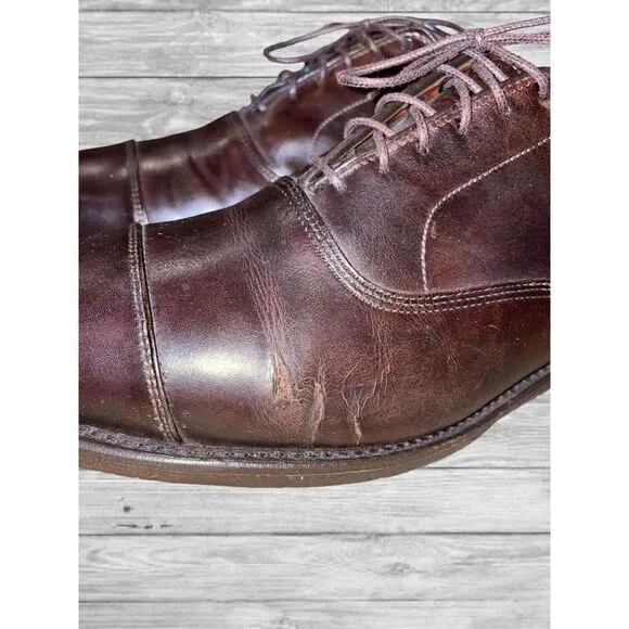 Allen Edmonds Park Avenue Shoes Men’s Size 11 D Brown Cap Toe Tie Up 5845