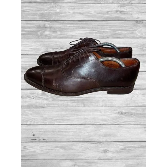 Allen Edmonds Park Avenue Shoes Men’s Size 11 D Brown Cap Toe Tie Up 5845