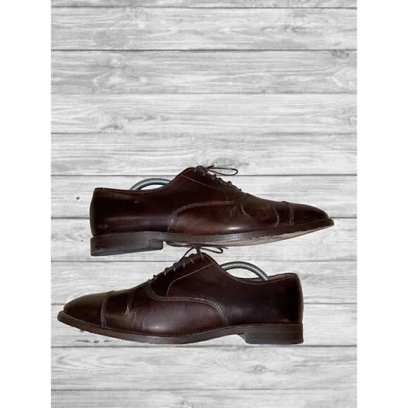 Allen Edmonds Park Avenue Shoes Men’s Size 11 D Brown Cap Toe Tie Up 5845