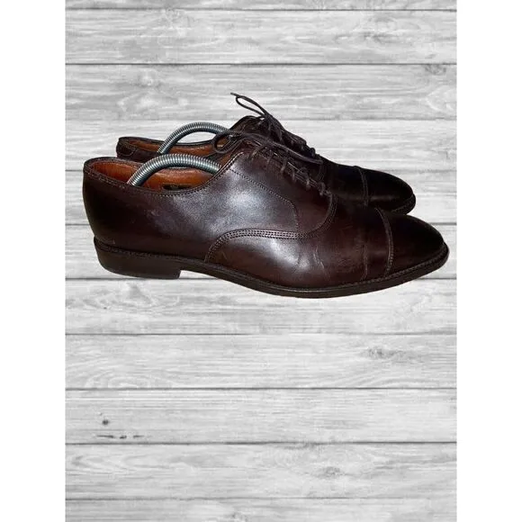 Allen Edmonds Park Avenue Shoes Men’s Size 11 D Brown Cap Toe Tie Up 5845