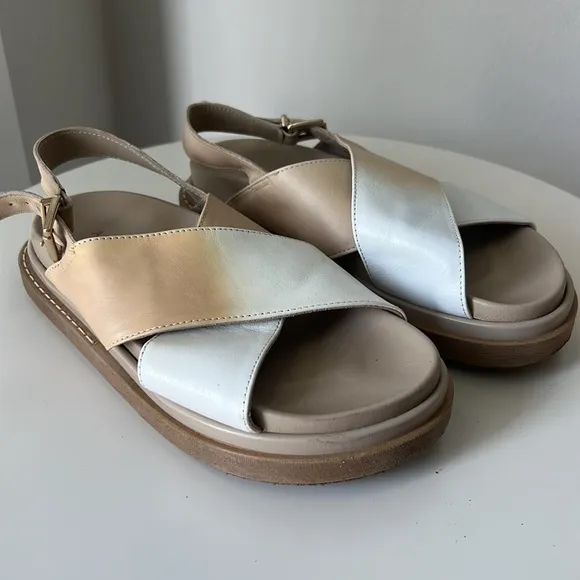 ALOHAS Marshmallow Bicolor Stone Beige Sandal Size W 5