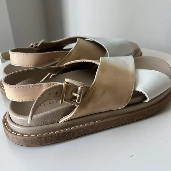 ALOHAS Marshmallow Bicolor Stone Beige Sandal Size W 5