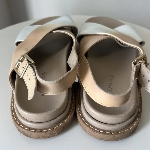 ALOHAS Marshmallow Bicolor Stone Beige Sandal Size W 5
