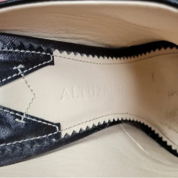 Altuzarra solid black leather Davidson heeled mules