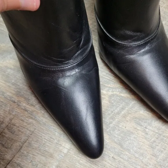 Altuzarra solid black leather Davidson heeled mules