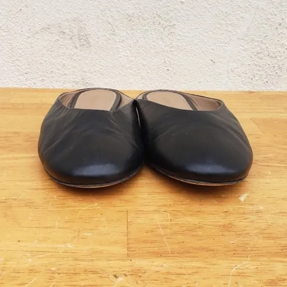 Alumnae Simple Almond Curved Mule Shoes