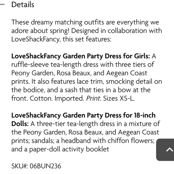American Girl Pink Floral Kids Dress Set