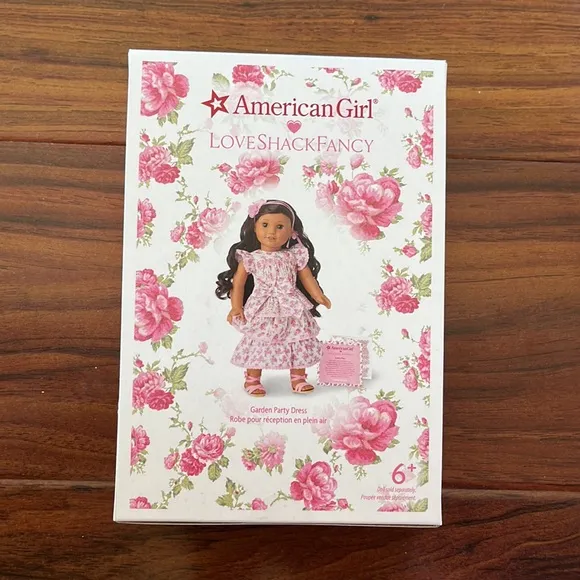 American Girl Pink Floral Kids Dress Set
