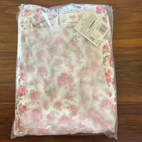 American Girl Pink Floral Kids Dress Set