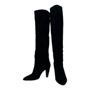 &amp; Other Stories black suede tall heel pull on boots size 9