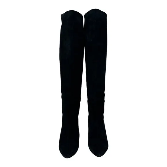 &amp; Other Stories black suede tall heel pull on boots size 9