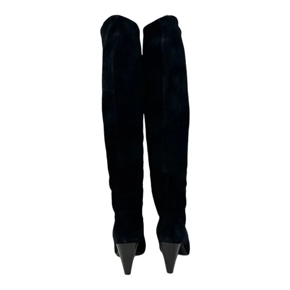 &amp; Other Stories black suede tall heel pull on boots size 9