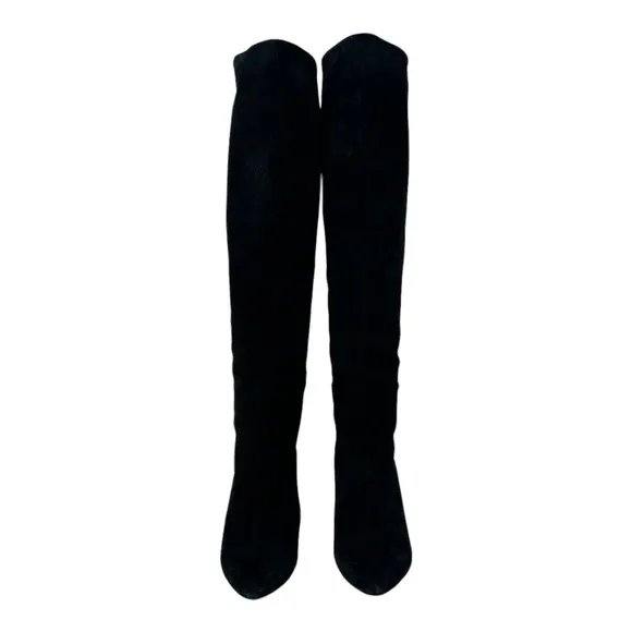 &amp; Other Stories black suede tall heel pull on boots size 9