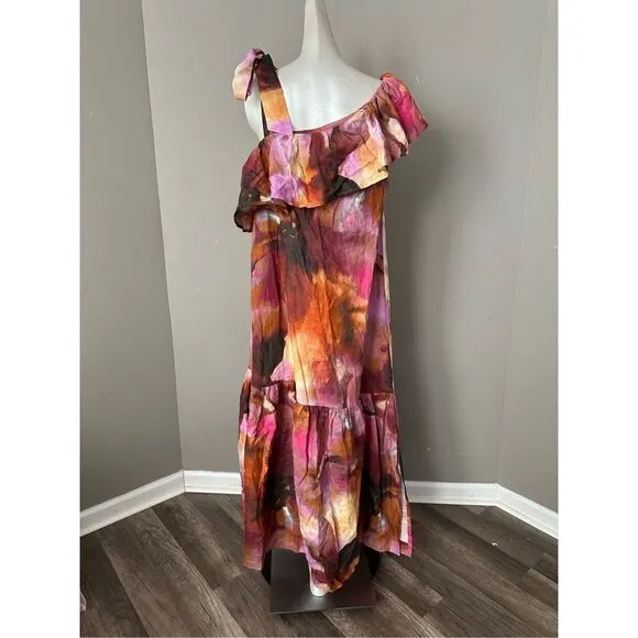 Anna Mason Cirque Painterly Belted Midi-Dress