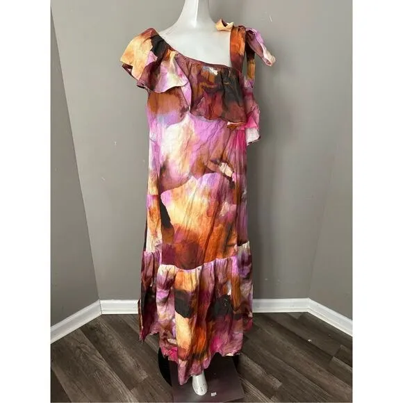 Anna Mason Cirque Painterly Belted Midi-Dress