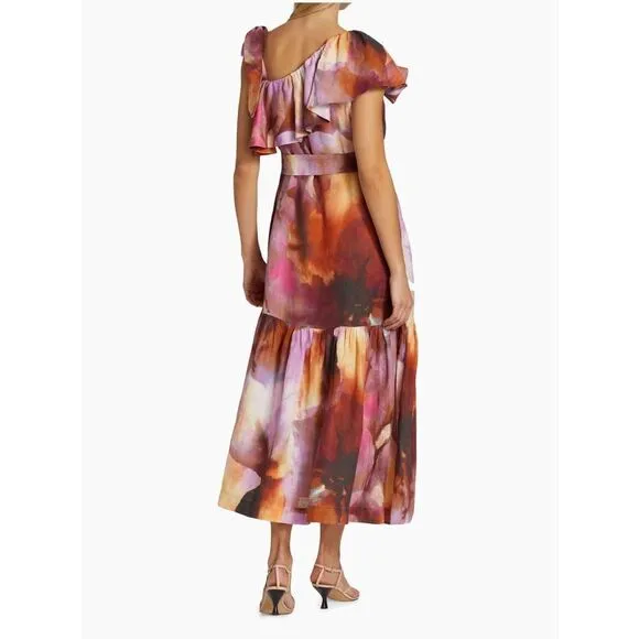 Anna Mason Cirque Painterly Belted Midi-Dress