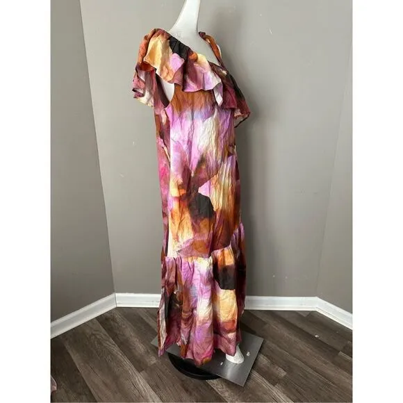 Anna Mason Cirque Painterly Belted Midi-Dress