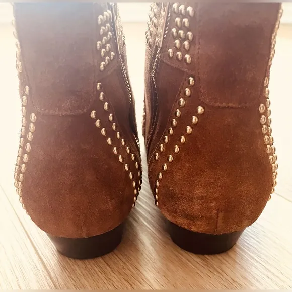Annie Bing Charlie Studded Western Booties in Camel