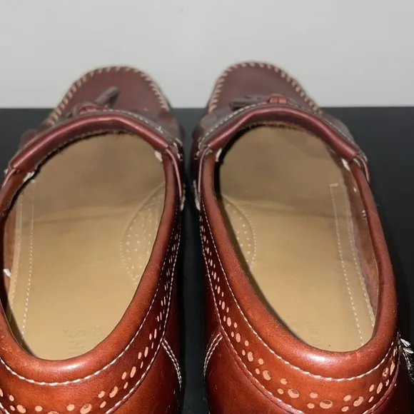 Anthropologie Bass Weejuns Brown Leather Tassel Loafers Comfort Shoes Size 9 D