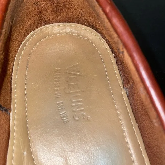 Anthropologie Bass Weejuns Brown Leather Tassel Loafers Comfort Shoes Size 9 D