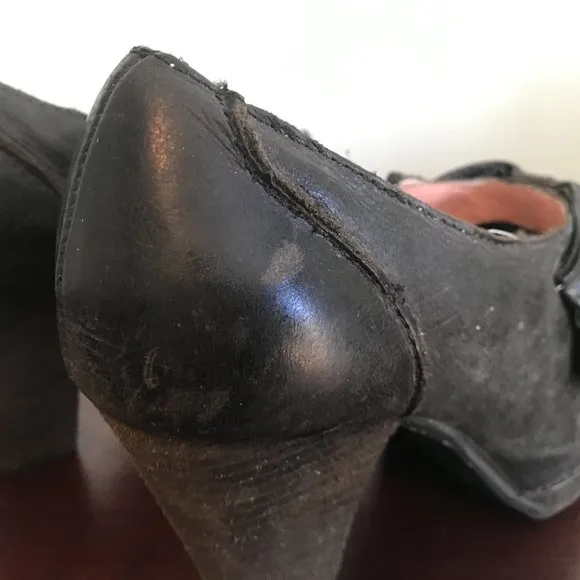 Anthropologie | Miss Albright Black Peep Toe Shoes