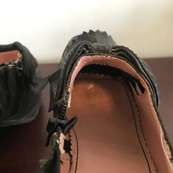 Anthropologie | Miss Albright Black Peep Toe Shoes