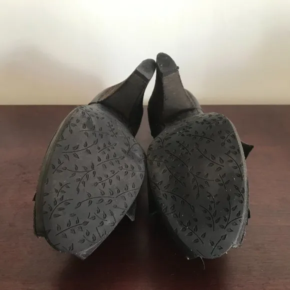 Anthropologie | Miss Albright Black Peep Toe Shoes