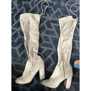 Anthropologie x Silent D Over-The-Knee Velvet Boots Size 37