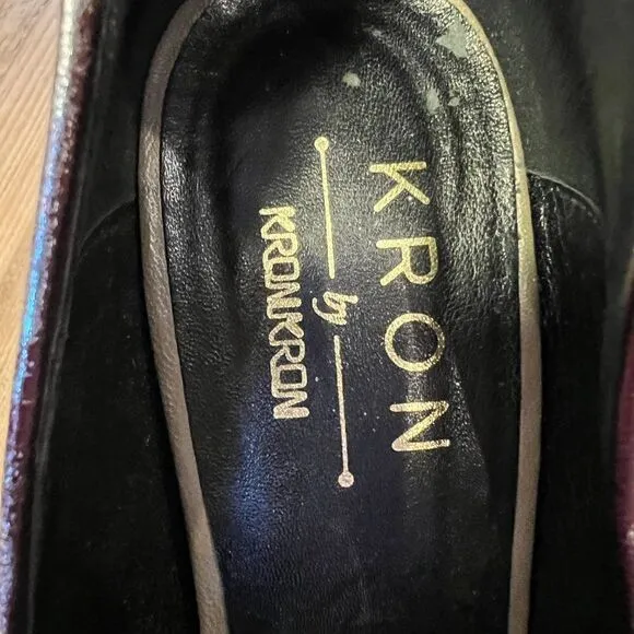 Anthropologie KRON Sculptural leather Peep Toe Heels Size 37