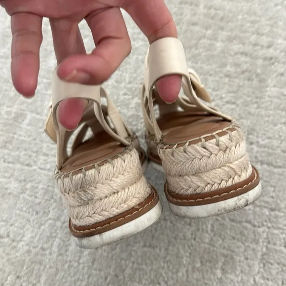 Antonio Melani Carolie Espadrille Platform Wedge Fisherman Sandals cream