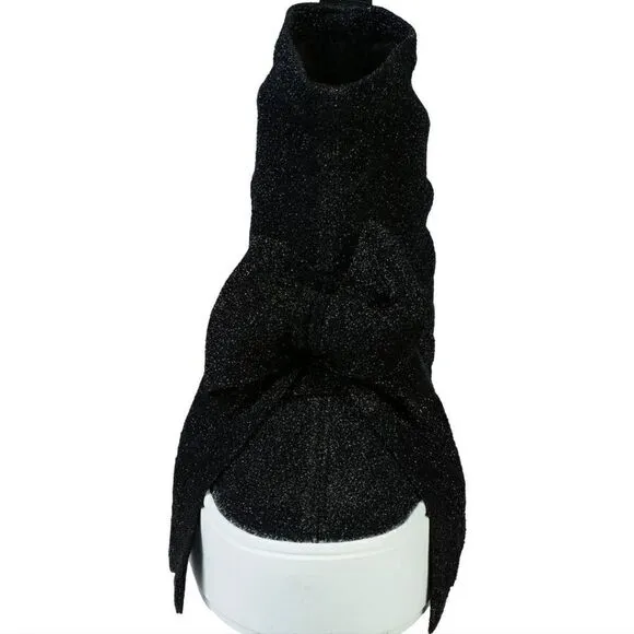 Apepazza Bow Glitter Booties Shoes 39 New