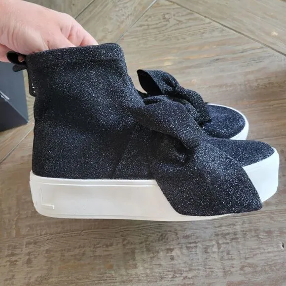 Apepazza Bow Glitter Booties Shoes 39 New