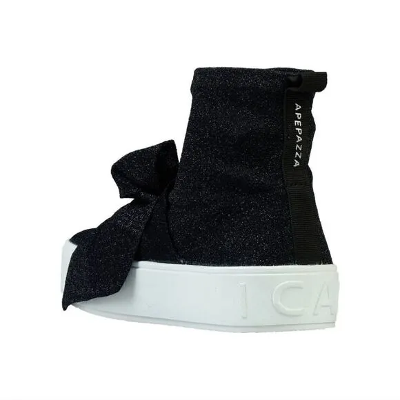 Apepazza Bow Glitter Booties Shoes 39 New