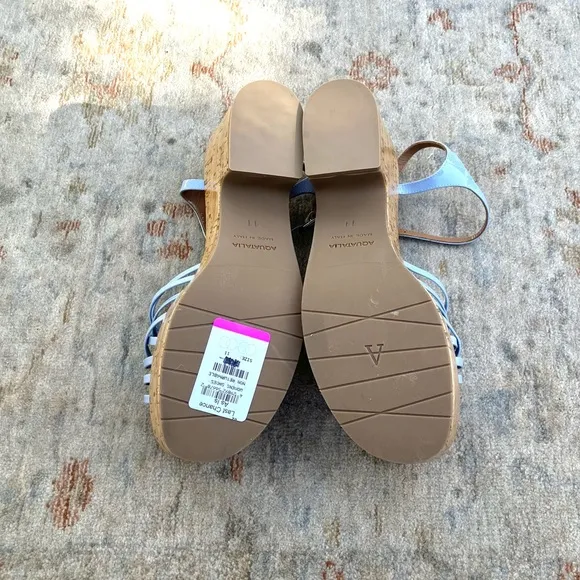 Aquatalia Elene NWT New Block Heel Platform Sandals Sz 11