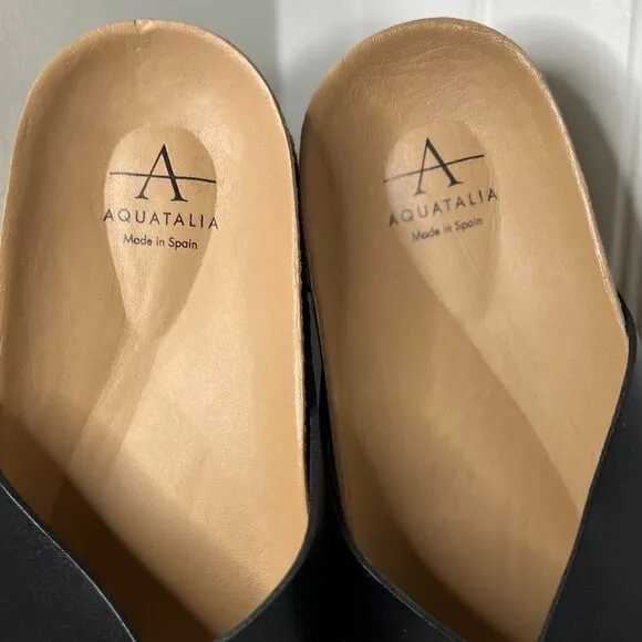 Aquatalia Women's Ariana Platform Sandals in Black Size 10