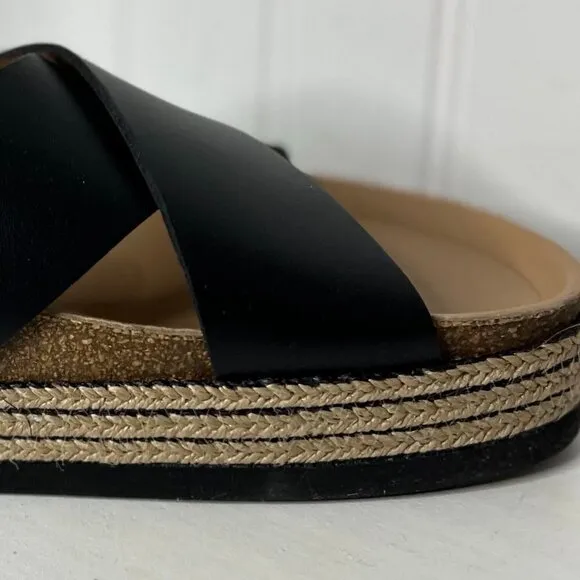 Aquatalia Women's Ariana Platform Sandals in Black Size 10