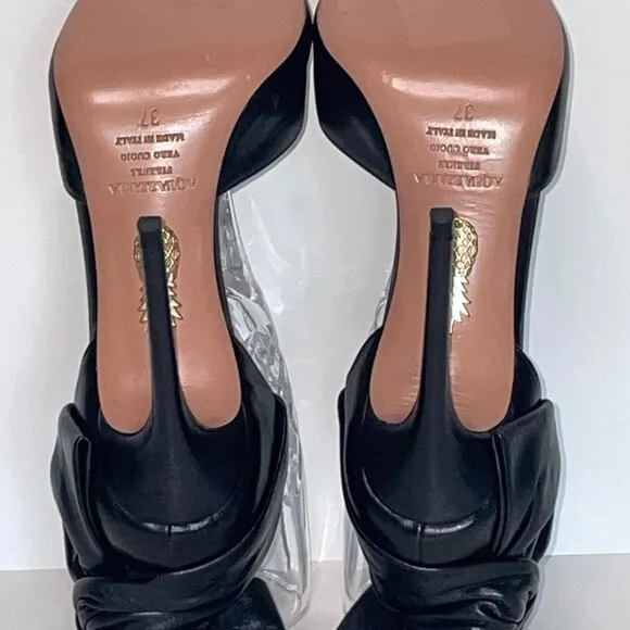 Aquazzura VERSAILLES d'Orsay Bow Peep Toe Stilettos