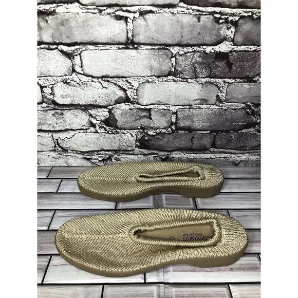 Arcopedico Beige Tan Mesh Knit Fabric Slip On Loafers Shoes Women Sz 41EU/10M US