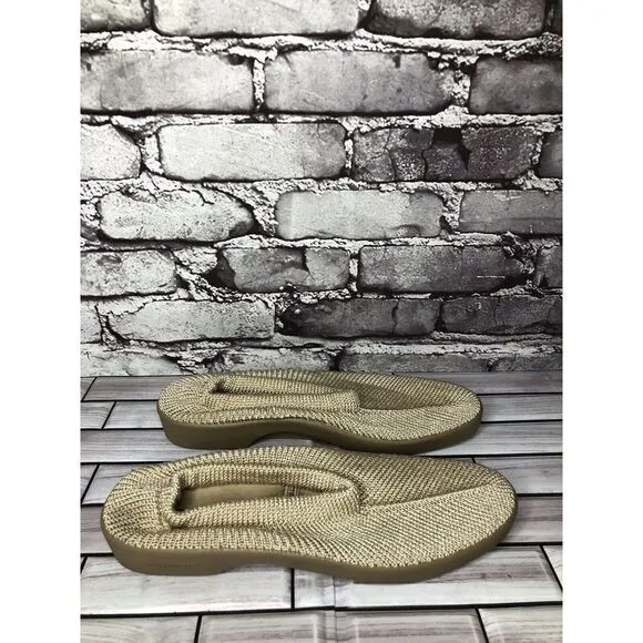 Arcopedico Beige Tan Mesh Knit Fabric Slip On Loafers Shoes Women Sz 41EU/10M US