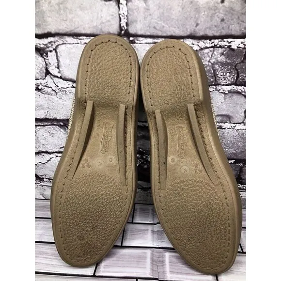 Arcopedico Beige Tan Mesh Knit Fabric Slip On Loafers Shoes Women Sz 41EU/10M US