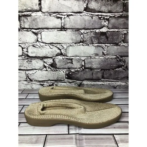 Arcopedico Beige Tan Mesh Knit Fabric Slip On Loafers Shoes Women Sz 41EU/10M US