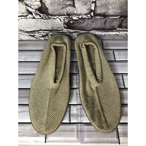 Arcopedico Beige Tan Mesh Knit Fabric Slip On Loafers Shoes Women Sz 41EU/10M US