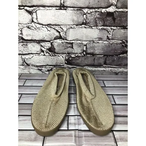 Arcopedico Beige Tan Mesh Knit Fabric Slip On Loafers Shoes Women Sz 41EU/10M US